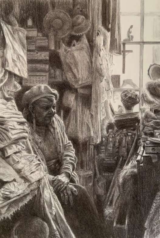 Diane Ashman in her shop, Welshpool