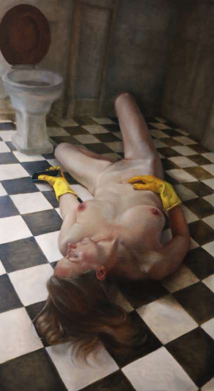 Still Life with Marigolds (Self-Portrait)